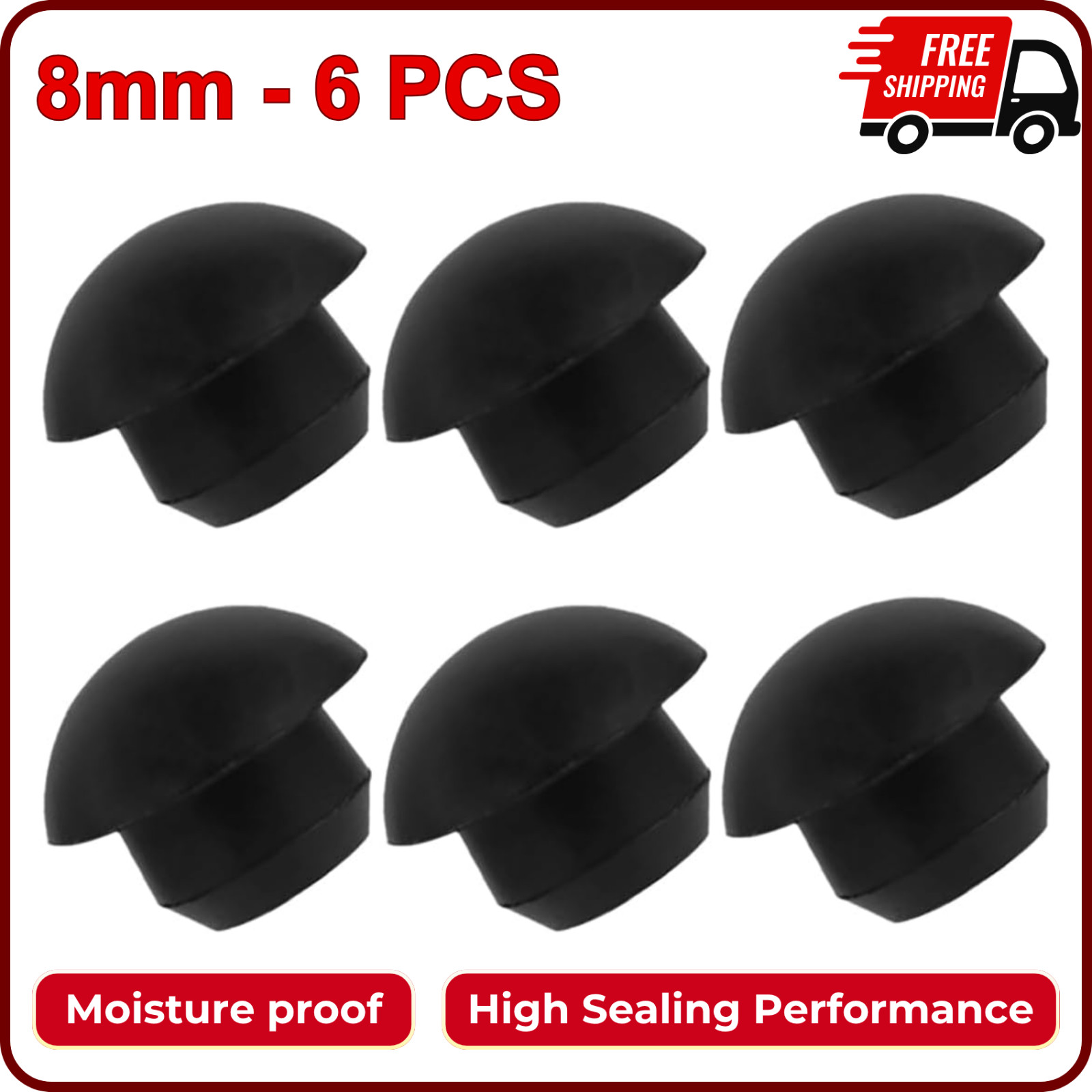Bottle Jack Floor Jack Oil Filler Plug, 8mm Flat-Head Rubber Hydraulic Filler