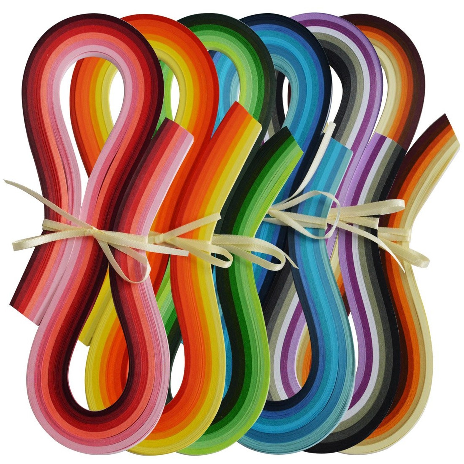 JUYA Multi-Color Quilling Strips Set 720 Strips 36 Colors 54cm Length/Strip P...