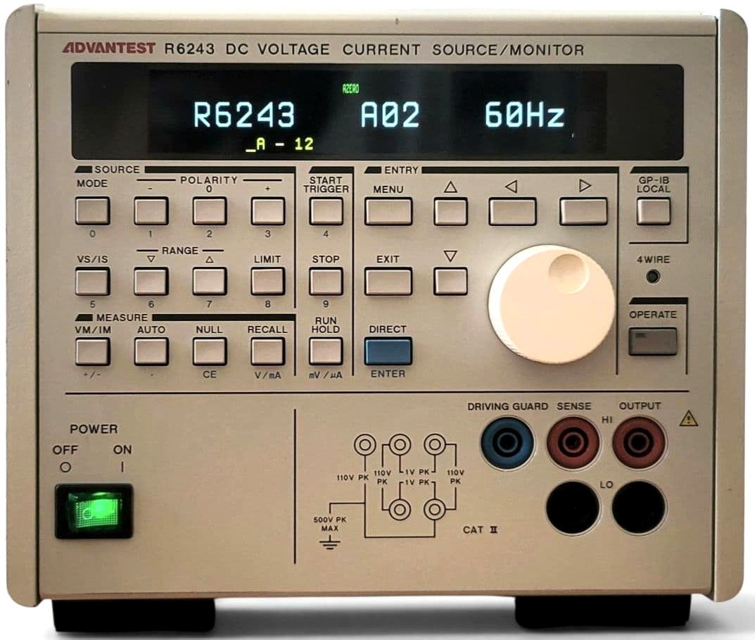 ADVANTEST R6243 DC Voltage Current Source Monitor TFT Display Mod Tested