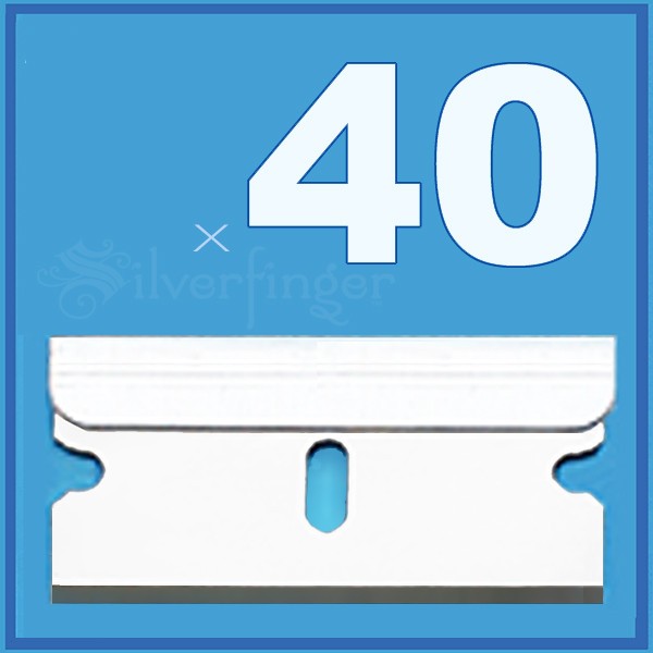x40 Single Edge Razor Blades • Safety Utility Knife Scraper Tool Replacement 009