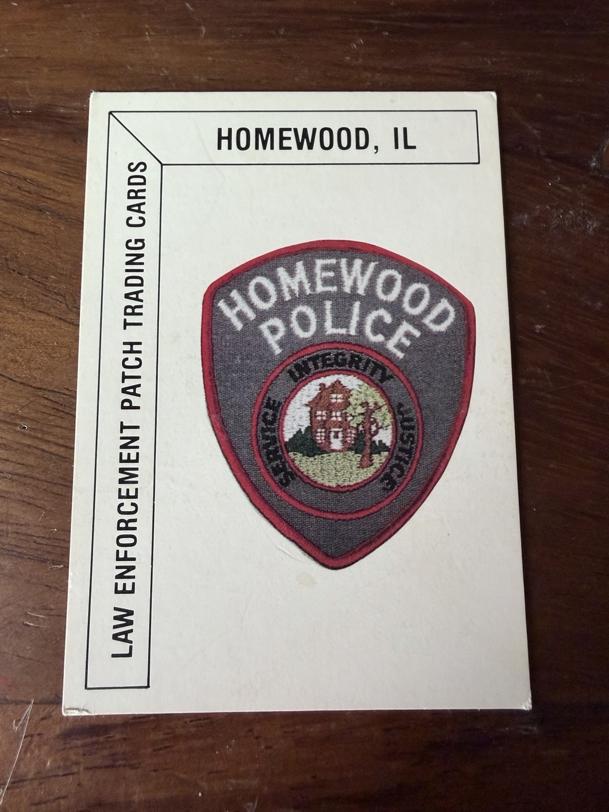 1980 Homewood Illinois Police Trading Card