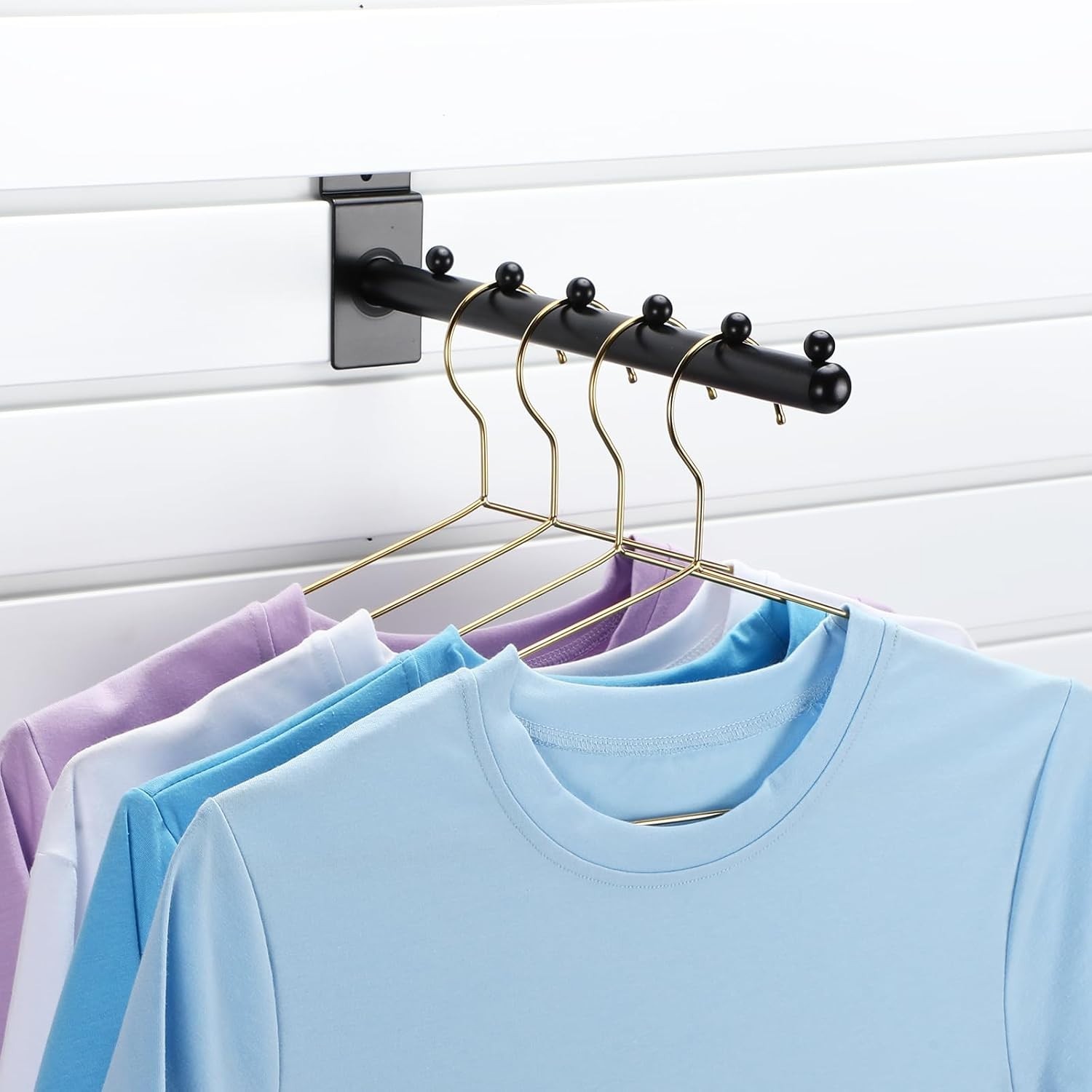 Waterfall Hooks for Slatwall Panel Metal Hangers Black Display Accessories 10...