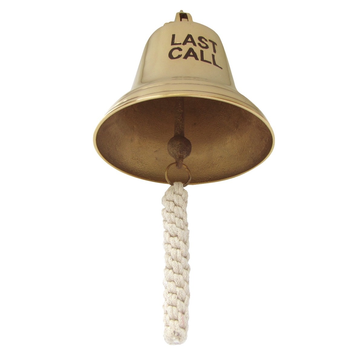 Large Brass Wall Mount Bartenders Tip Bell Last Call Tips Bar Pub Man Cave Decor