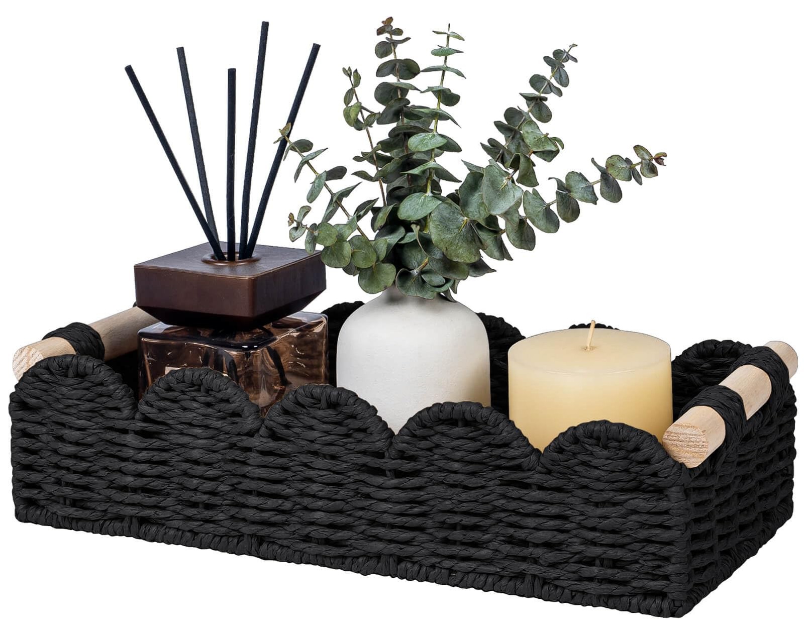 Storage Basket Organizer, Small Wicker Decor Basket