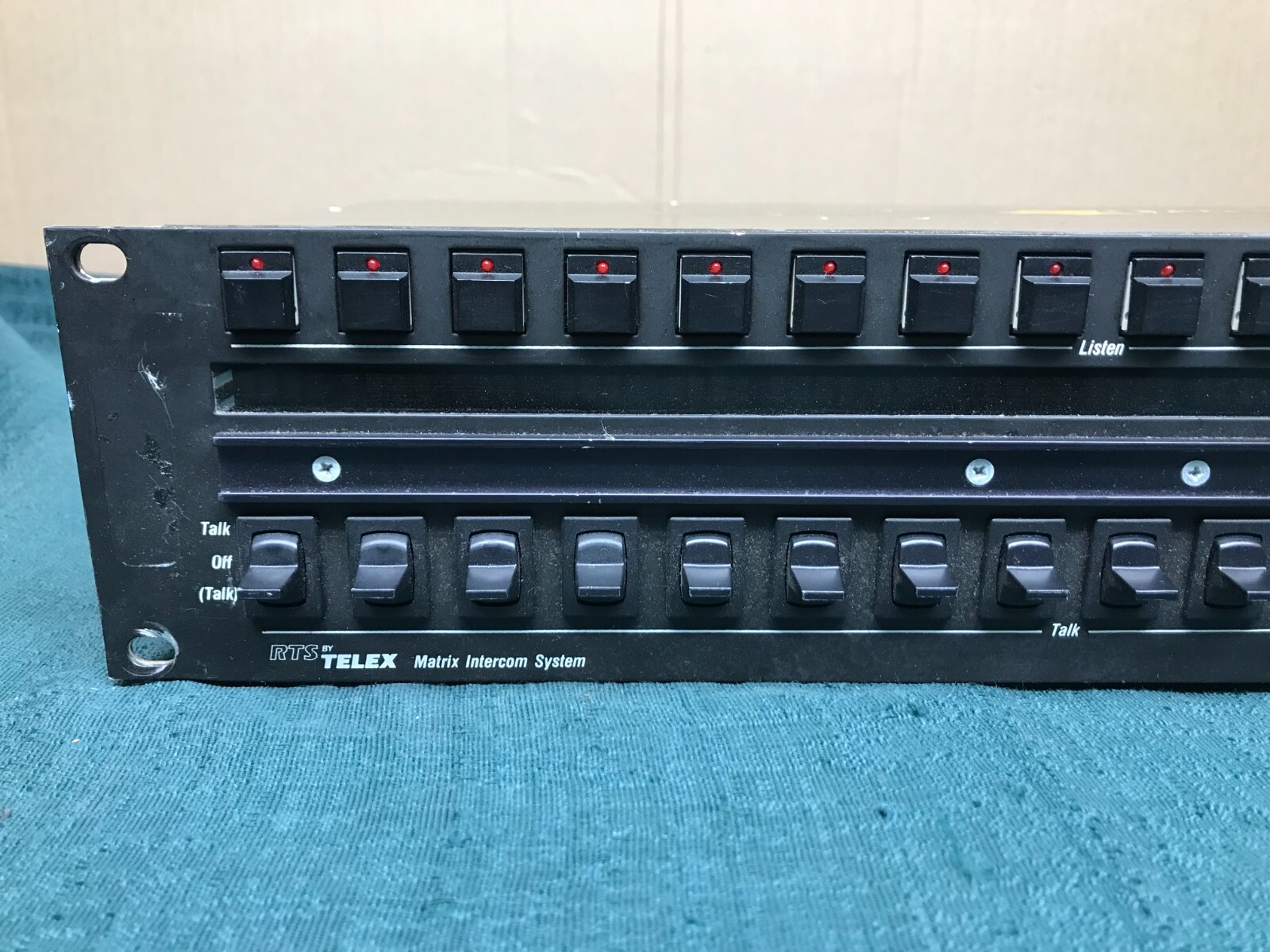 RTS by Telex Matrix Intercom System KP96-7 Intercom Control Panel w/ Cord + Mic