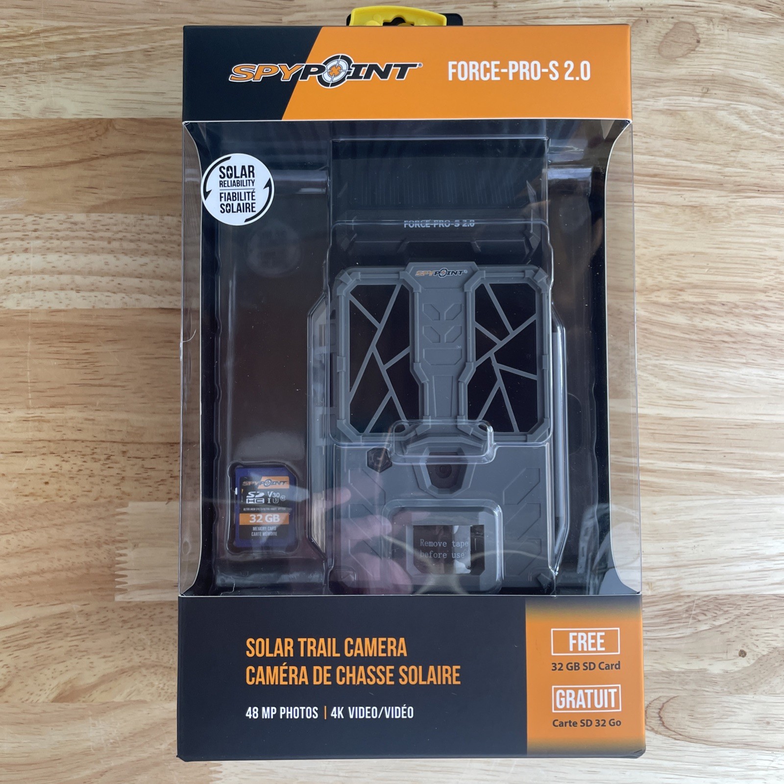 SPYPOINT FORCE-PRO-S 2.0 with Built-In Solar Panel and 4K Video Resolution