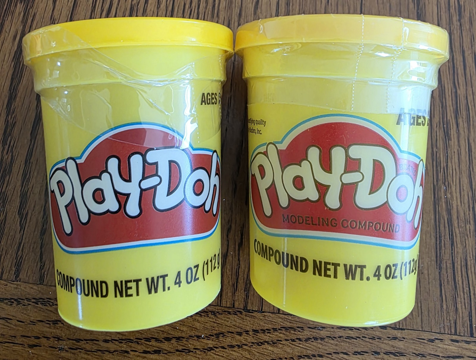 Play-Doh Modeling Compound Yellow 4oz Ages 3+ Age 3-4 4-7 Lot of 2