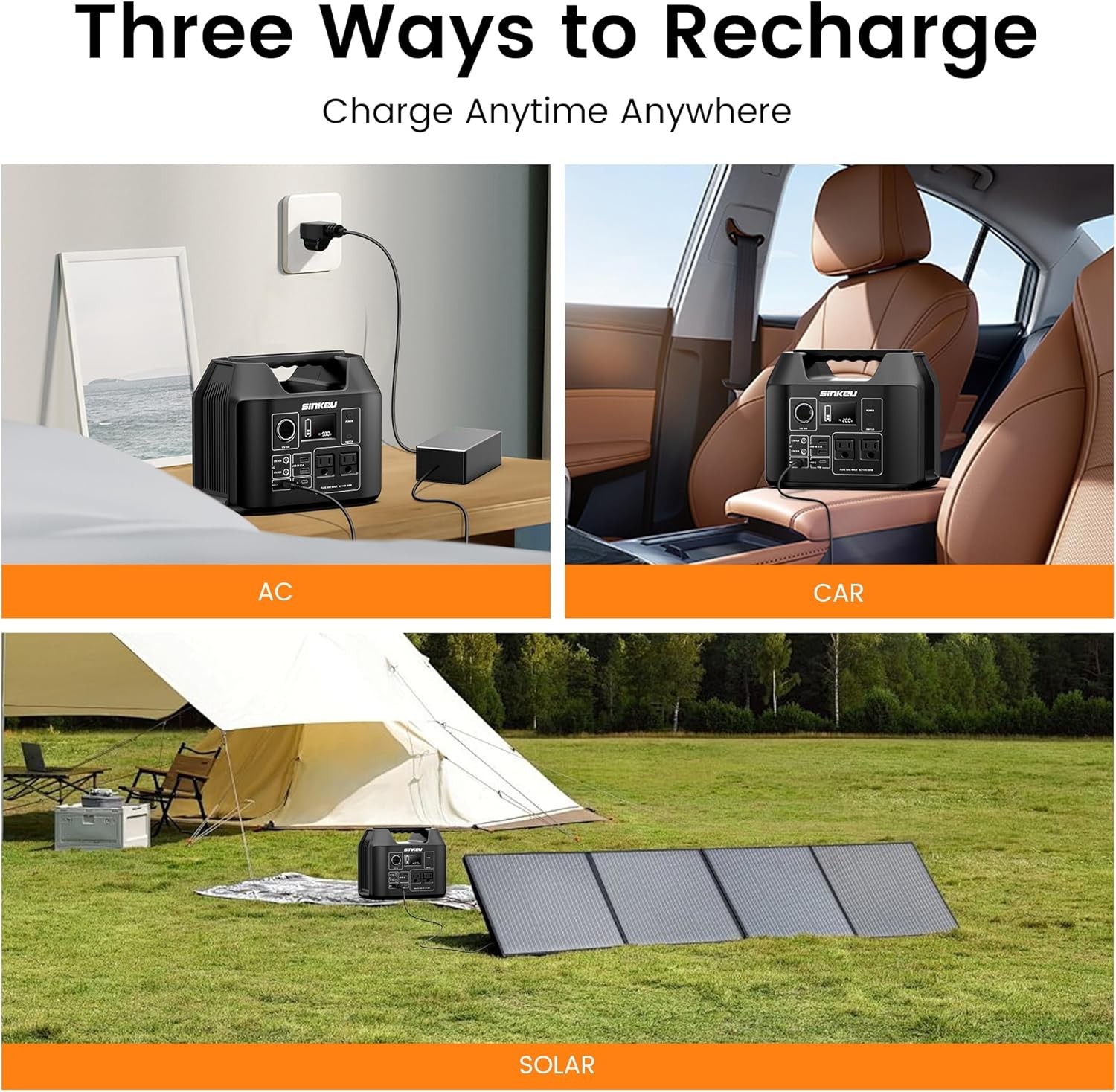 256Wh Solar Generator 80000mAh LiFePO4