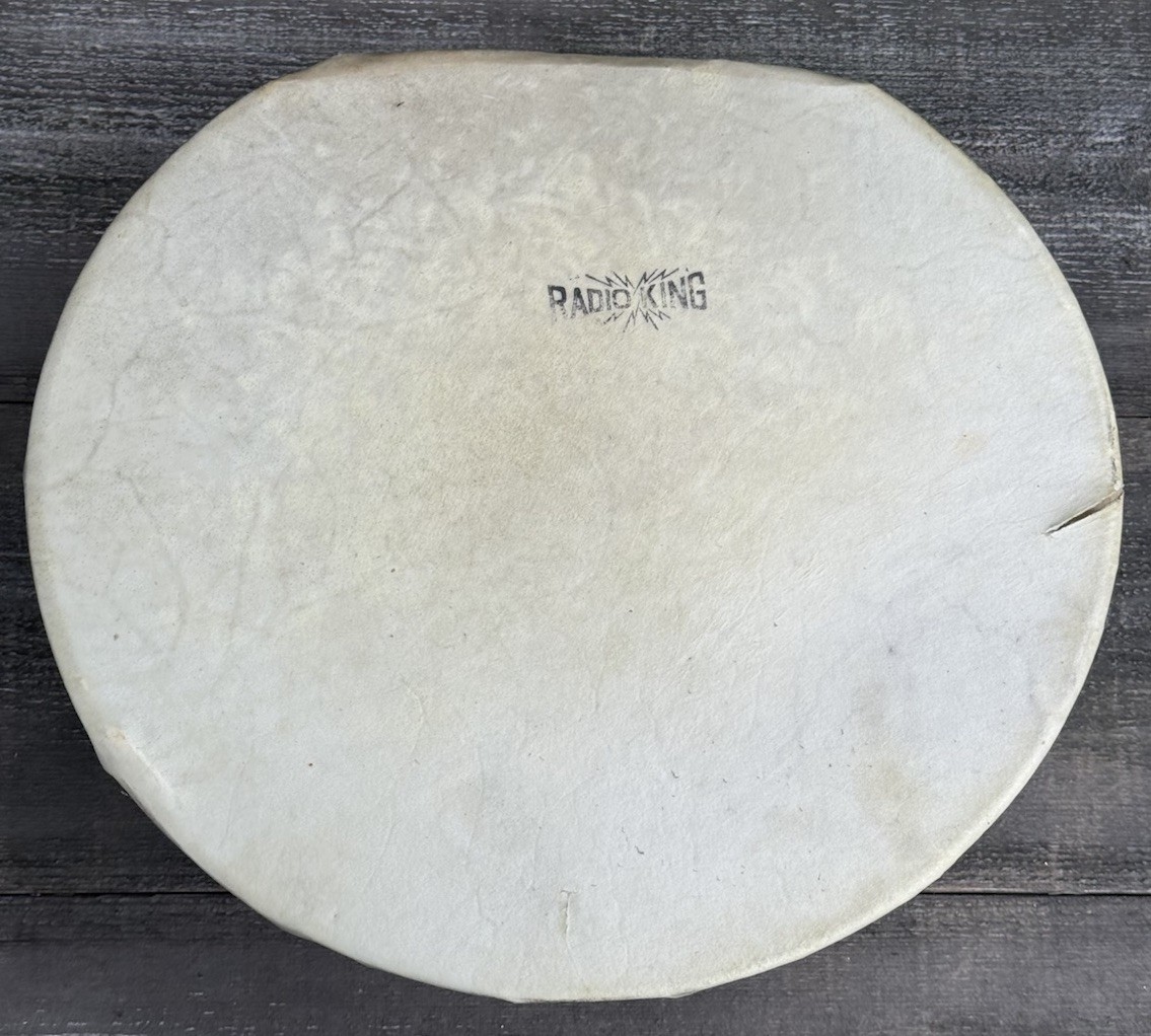 Antique Munsing Brand Drum Decor With RadioKing Calf Skin Cover 11”