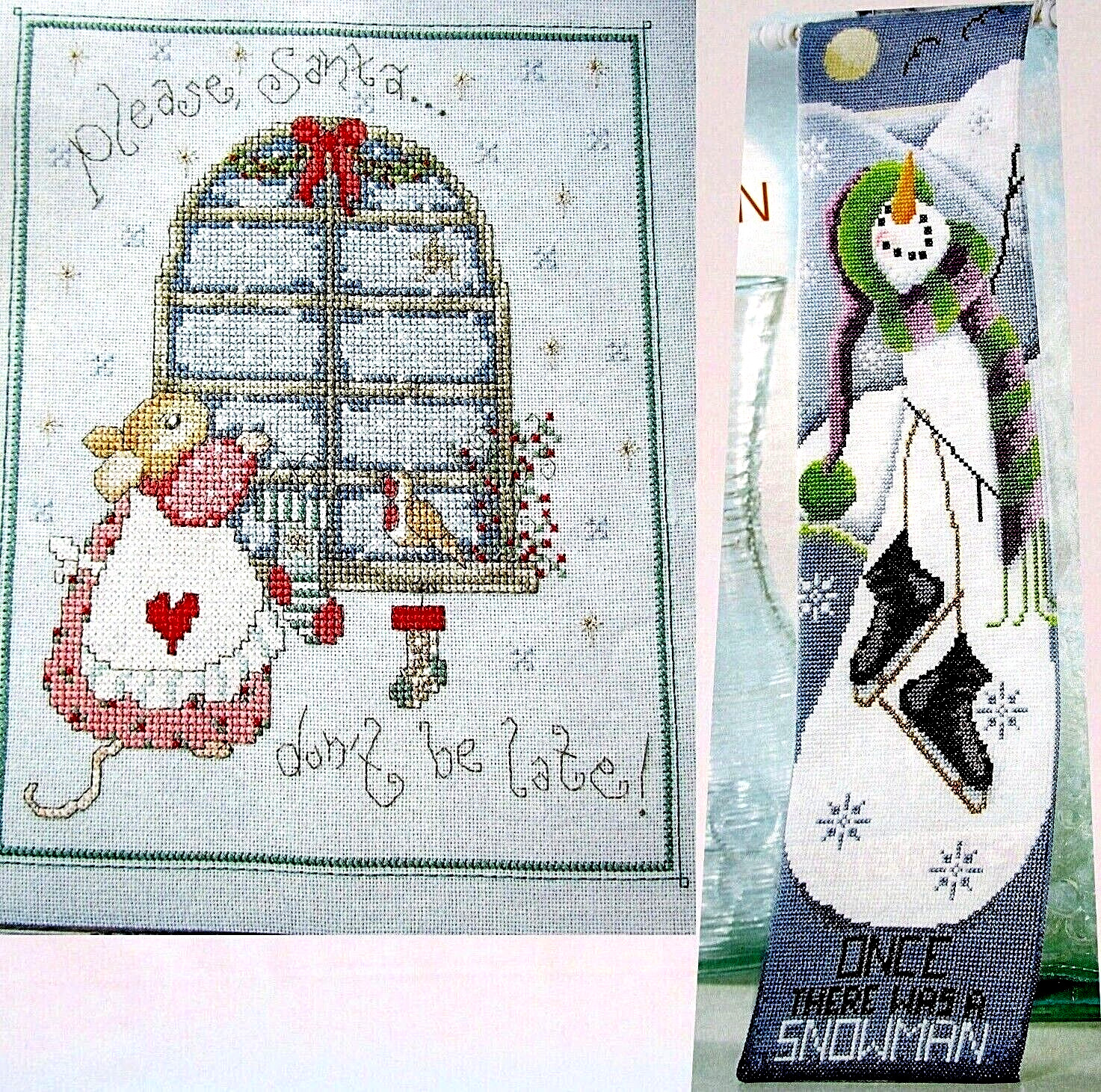 Please Santa Miss Mouse Once There Was Snowman Skating CROSS STITCH PATTERNS