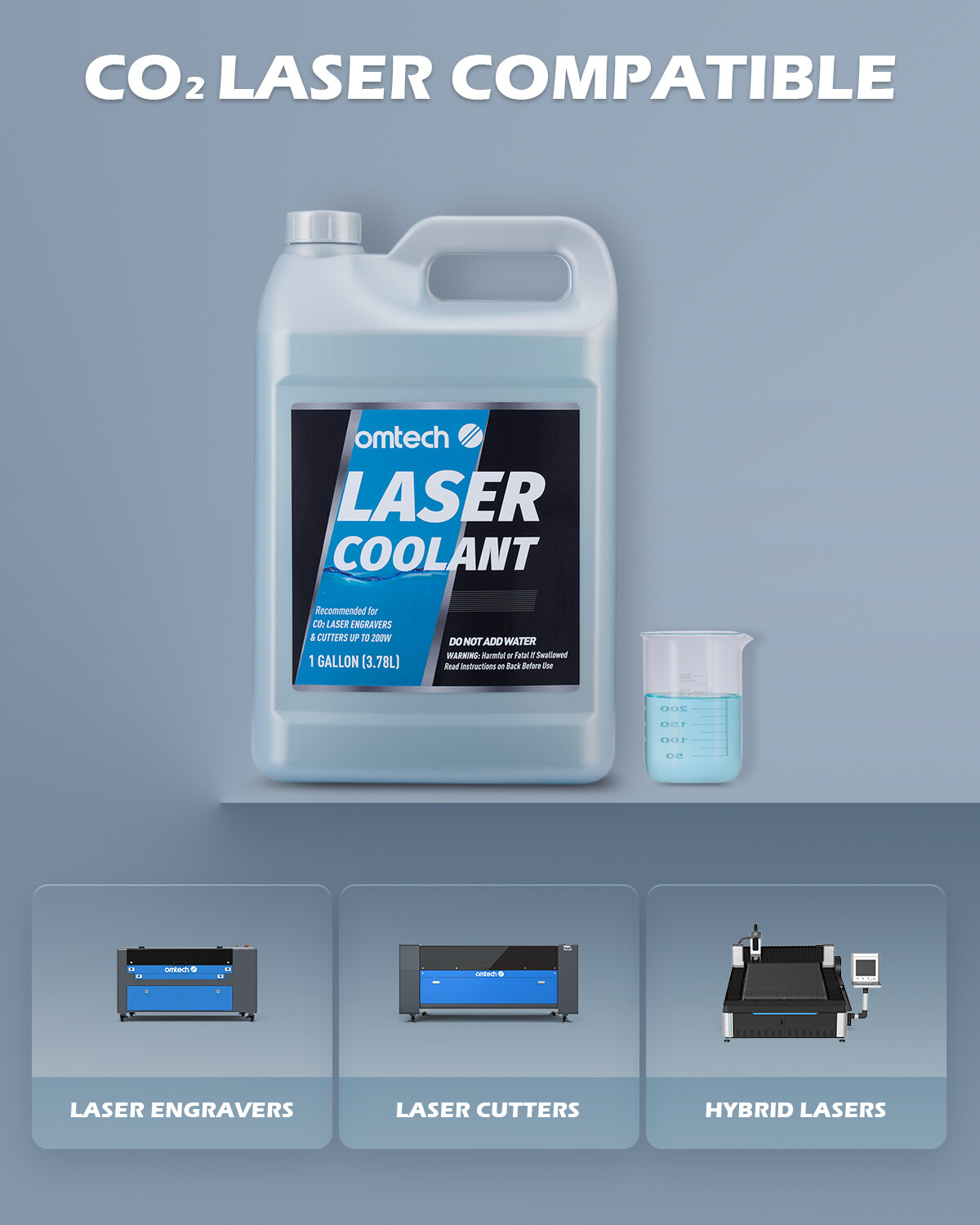 2 Pack Prediluted Antifreeze CO2 Laser Coolant for Laser Engraving Machine