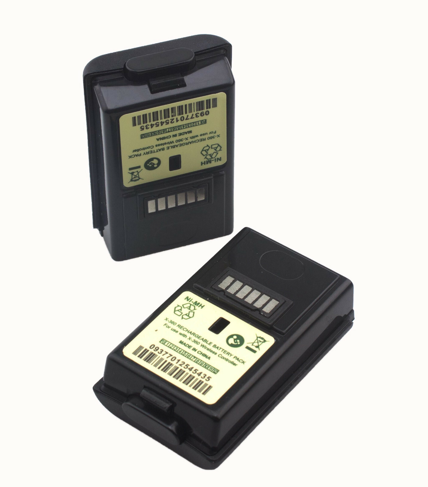 Rechargeable Batteries Pack+ Charger Dock For Xbox 360 Wireless Controller Black