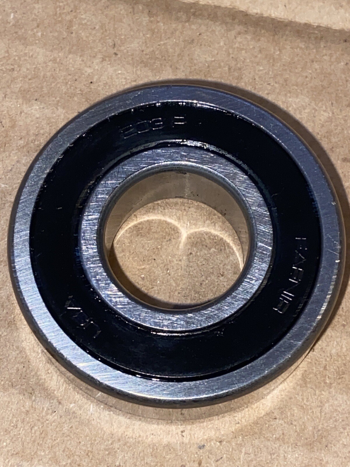 Lot of 2)  FAFNIR 203P Single Row 40mm OD, 17mm bore, Ball Bearing Made in USA