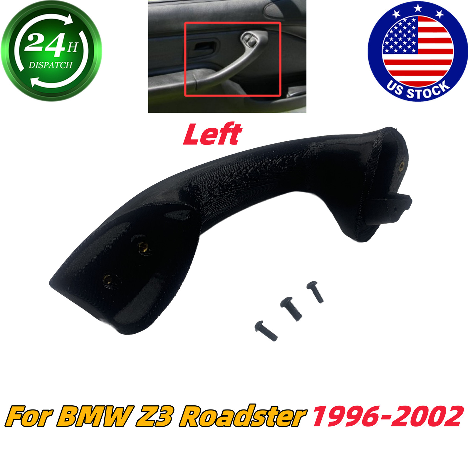 Left Driver Side Interior Door Pull Handle For 1996-2002 BMW Z3 Roadster Petg