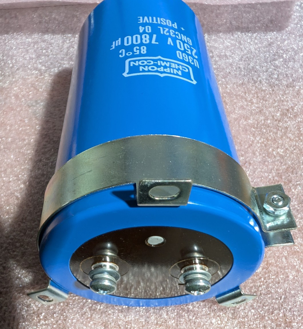 Nippon Chemi-com Large Capicitor  6NC32L 04 + Positive U36D - 250 V 7800 uf #Y22