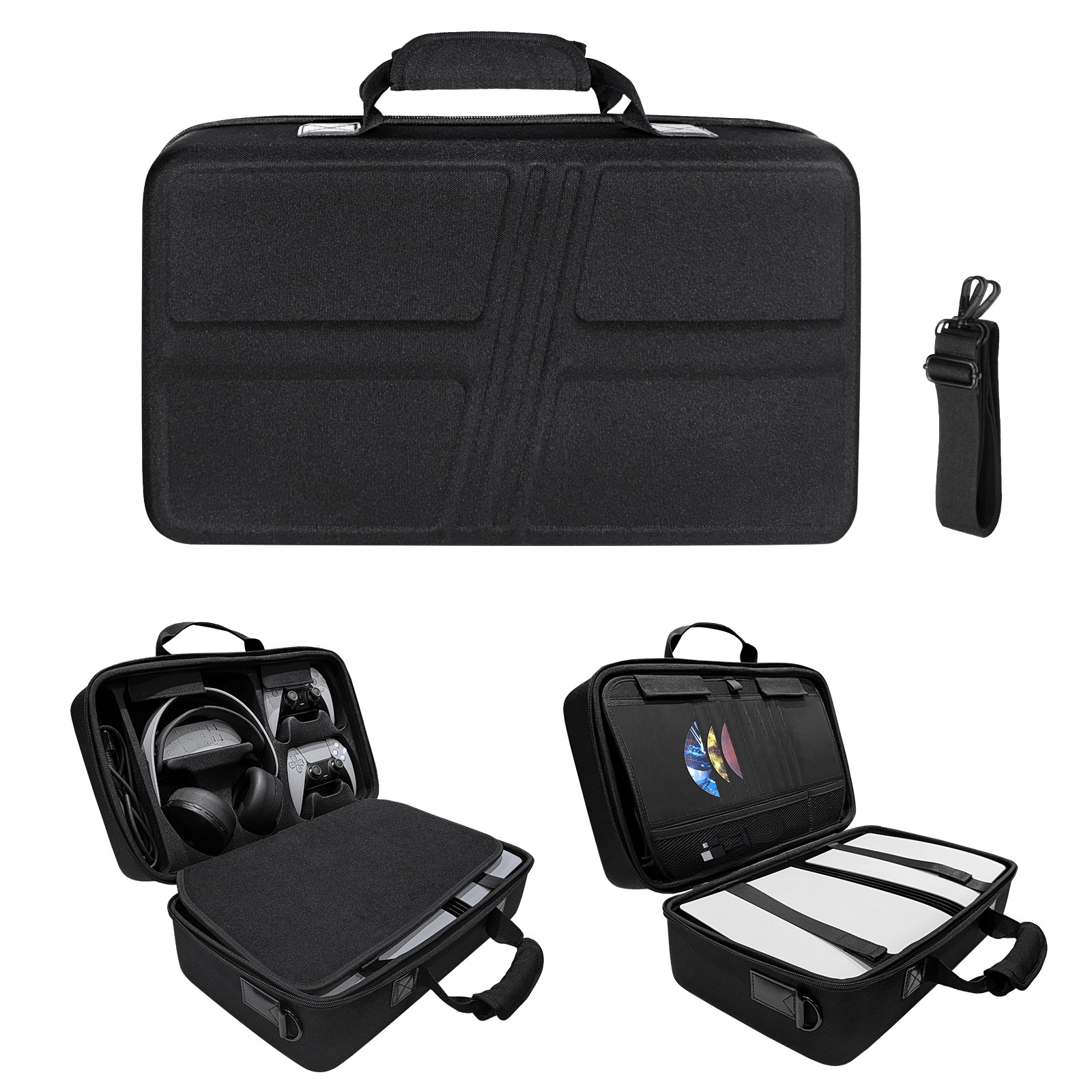 Protective Storage Case with Shoulder Strap for PlayStation 5 Pro