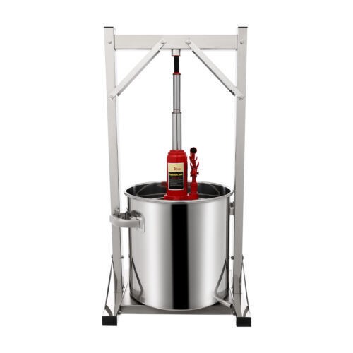 5.8Gal Fruit Wine Press Manual Stainless Steel Cider Press with Hydraulic Jack
