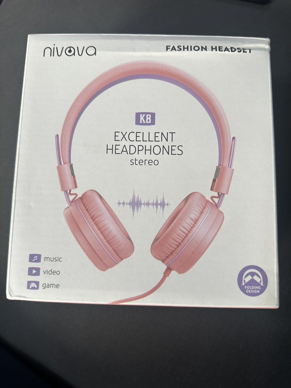 NIVAVA Kids Headphones K8 Wired Headphones for Kids with Adjustable Headband ...