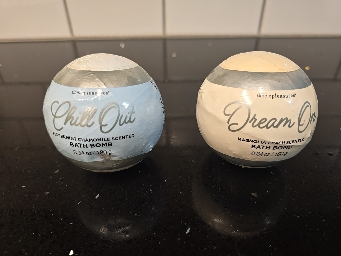 Chill Out Peppermimt & Dream On Bath Bomb Simple Pleasures Lot of 2 FREE SHIP