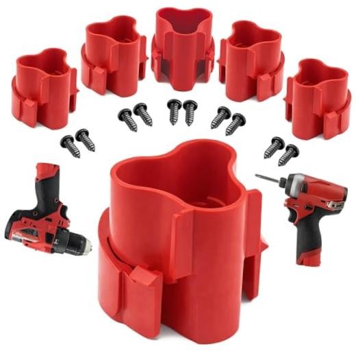 6 Pack Tool Holder for Milwaukee M12/12v Cordless Tools - Snap Fit Tool