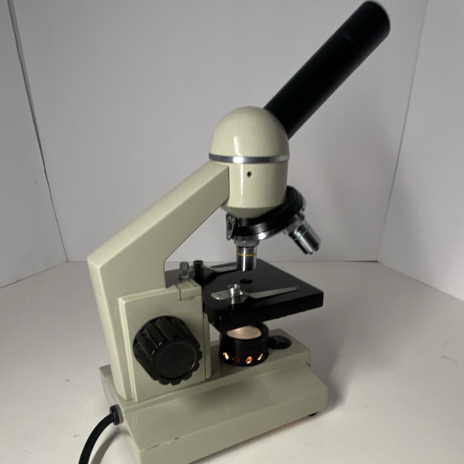 National WF10X Monocular Upright Compound Microscope 4X,10X,40X
