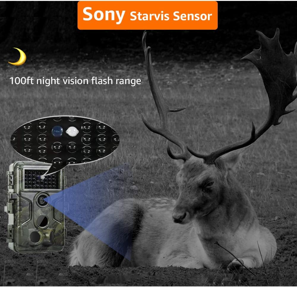 Gardepro A3S Trail Camera (Non-Cellular, Non-Wifi), 64MP Photo & 1296P HD Video,