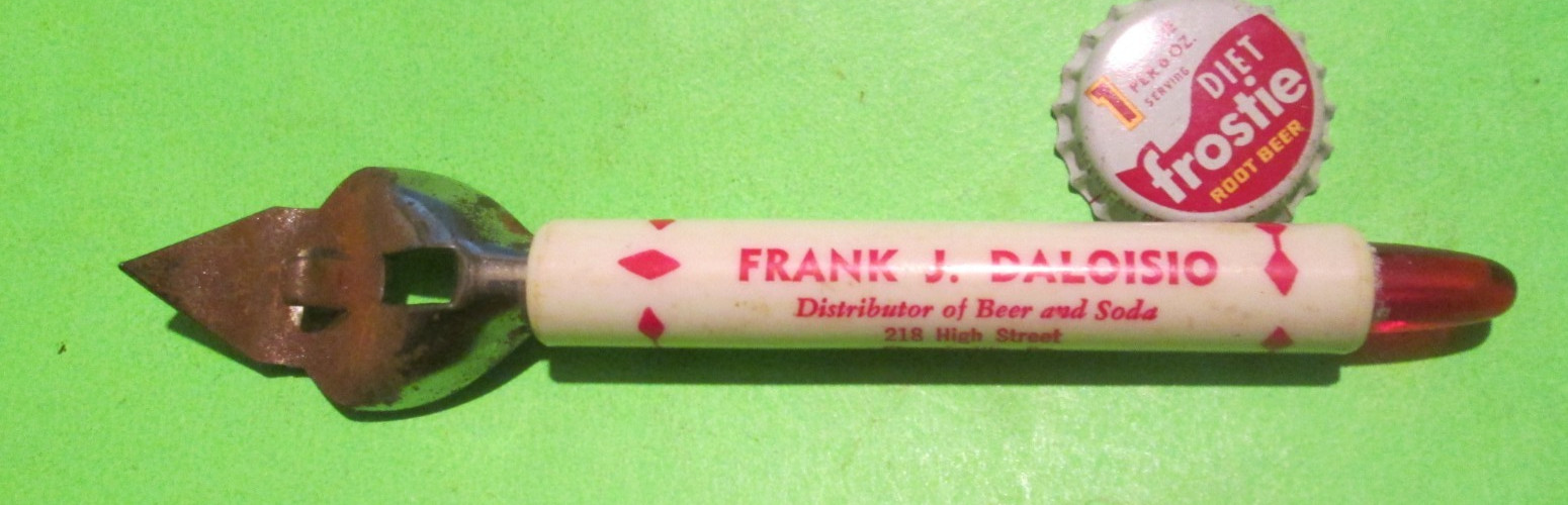VTG FRANK J. DALOISIO DISTRIBUTOR OF BEER SODA CAN BOTTLE OPENER PHOENIXVILLE PA