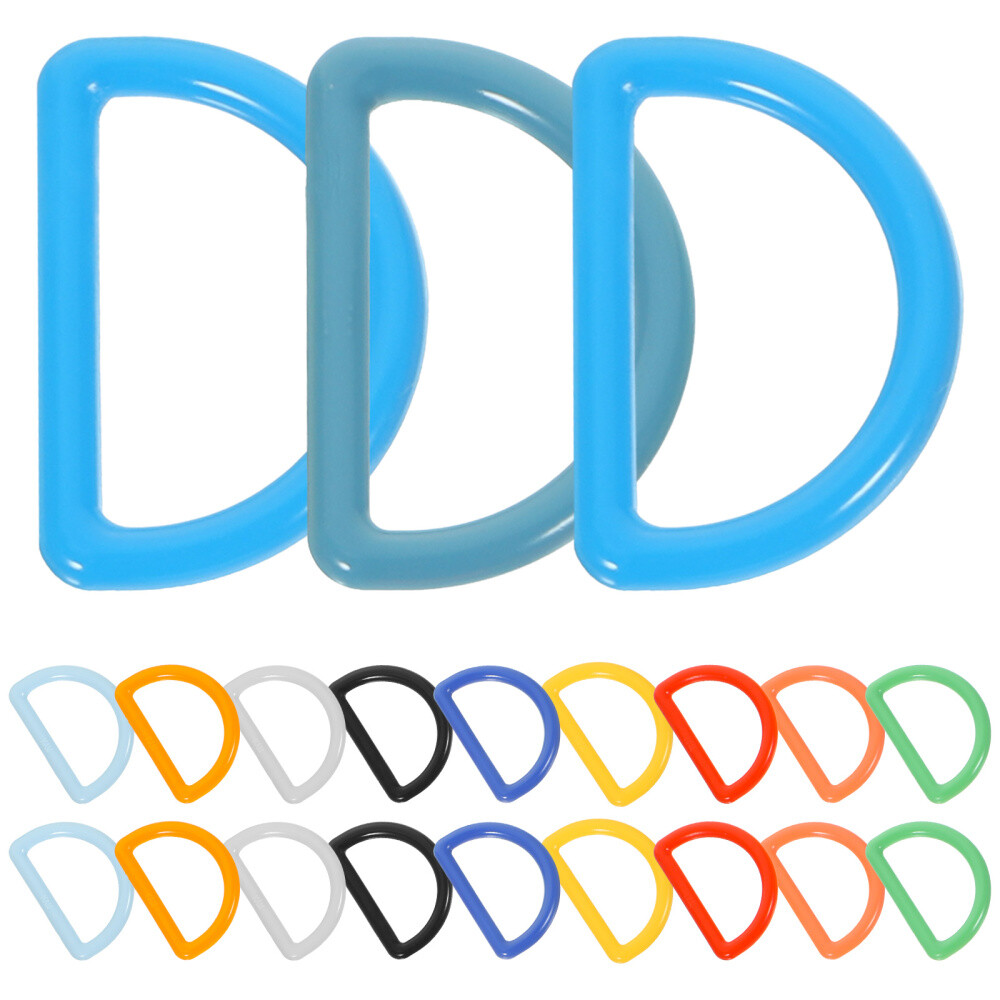 32 Pcs Neon D Rings for Bags Plastic D-shaped Buckle Pregnant Woman