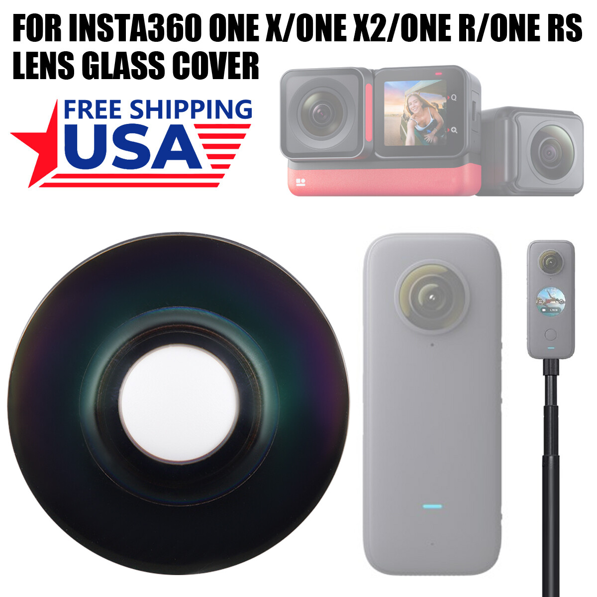 Camera Lens Replacement For Insta360 One X/One R/One X2/One RS Action Camera*