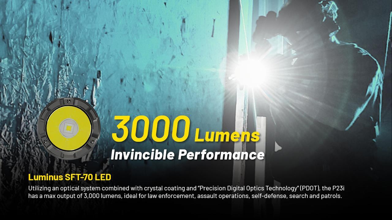 Nitecore P23i Long range Tactical Flashlight -3000 lumens