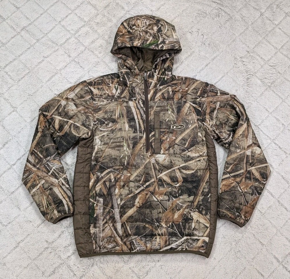 Drake Jacket Mens S Realtree Max 5 Waterfowl Insulated Hooded ½ Zip Outdoor
