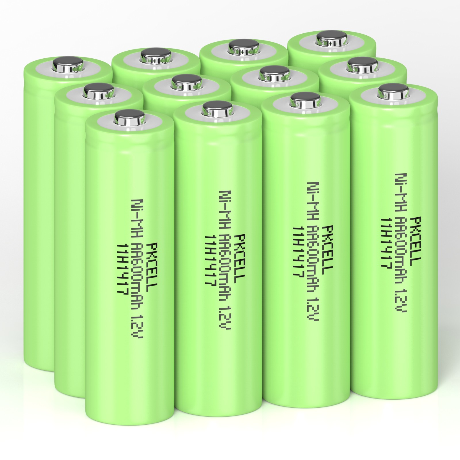 12Pack AA Rechargeable Battery Ni-MH 600mAh 1.2V Solar Light Batteries US