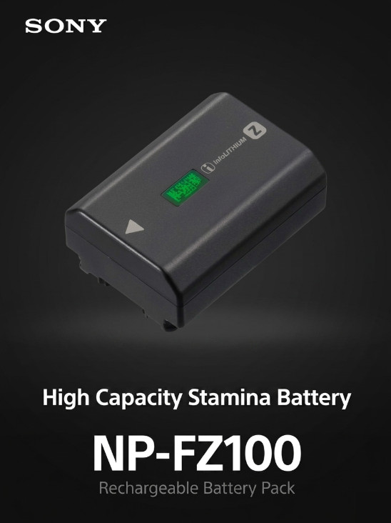 Sony Battery NP-FZ100 2280mAh 16.4Wh 7.2V forAlpha a7R V a7 IV a7S III FX3 ZV-E1