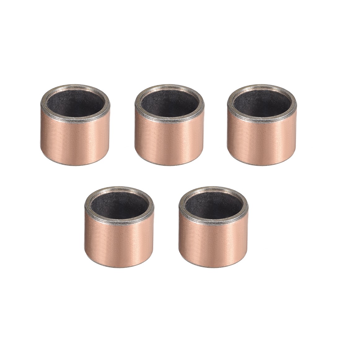 5pcs Sleeve Plain Bearings 12mm Bore 15mm OD 12mm L Wrapped Oilless Bushings