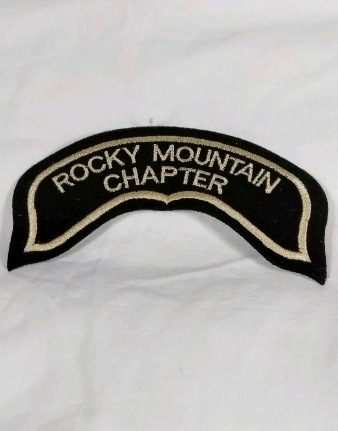 Harley Davidson HOG Rocky Mountain Chapter Embroidered Patch 5" Black & White