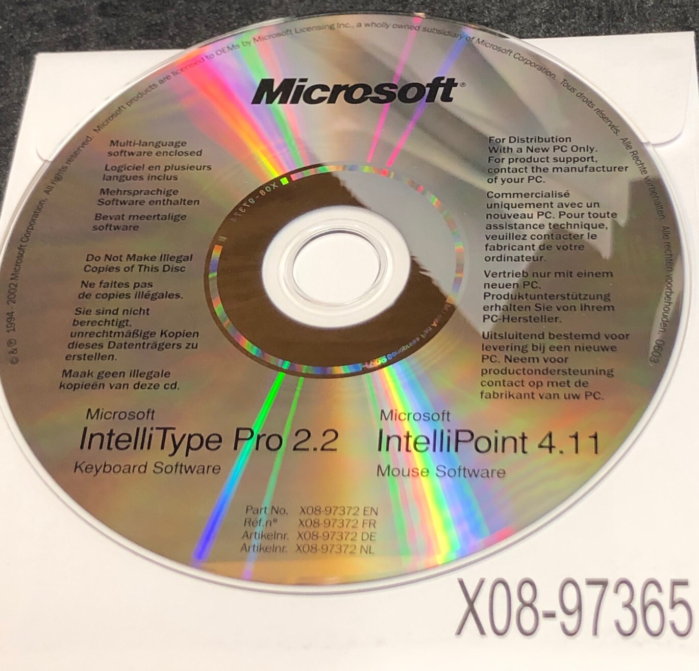 Microsoft IntilliType Pro 2.2/4.11 Driver or 2.1/4.1