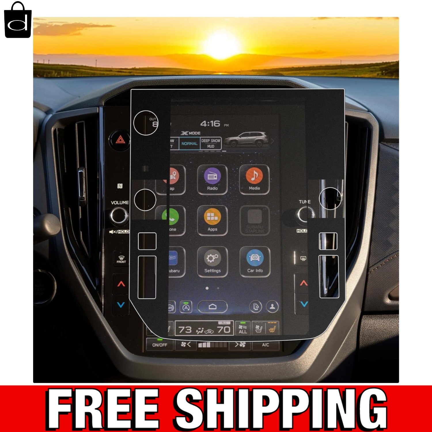 2PCS for 2025 Forester anti Glare Screen Protector for 2025 Subaru Forester(Tour