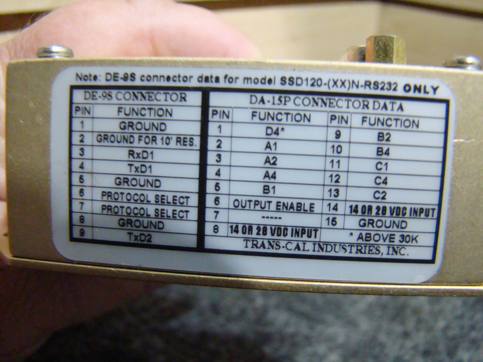 USED All Solid State Altitude Digitizer PN: SSD120