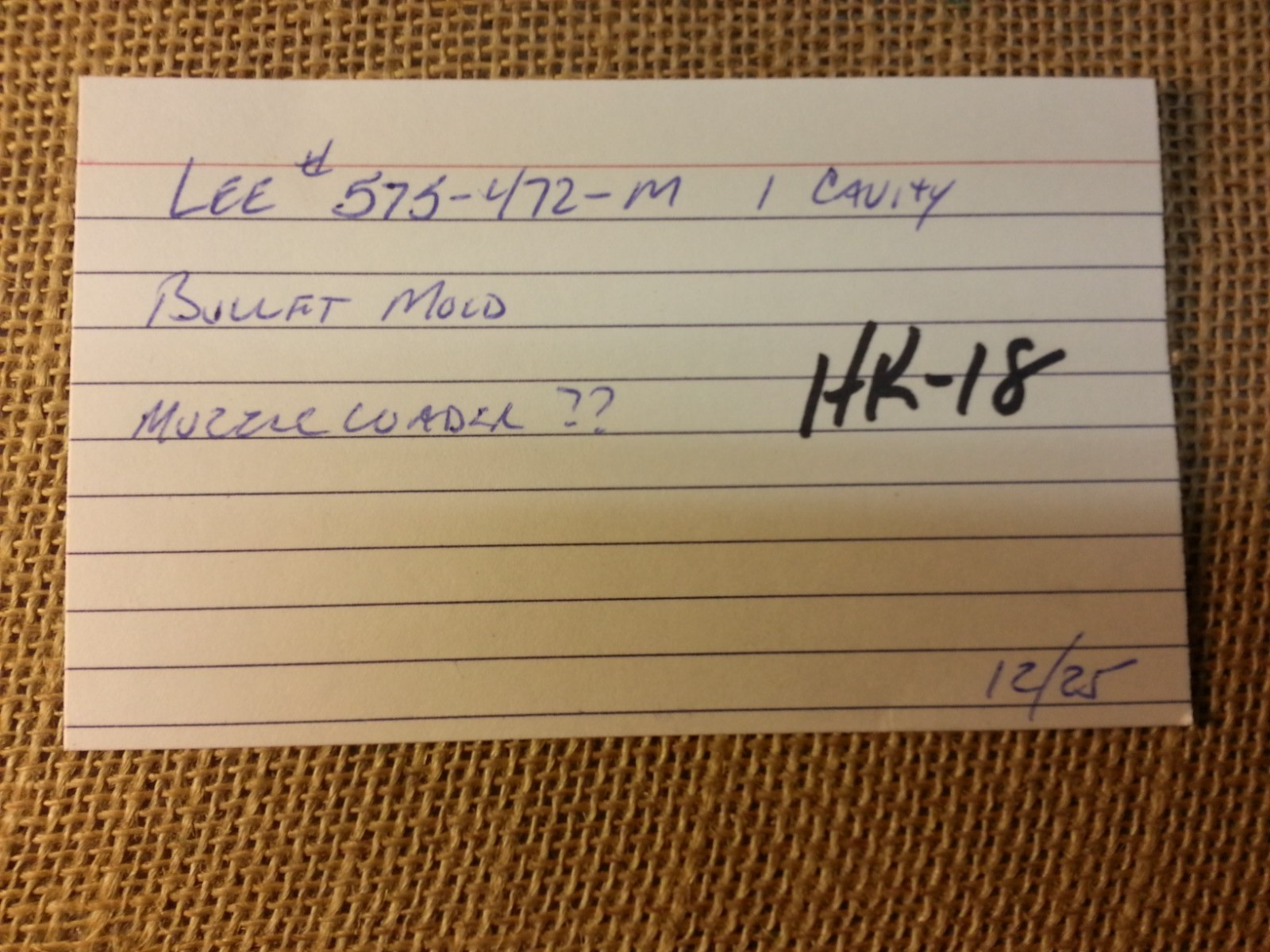 Lee # 5745-472-M One Cavity Bullet Mold