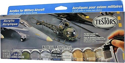 Testors Aircraft Acrylic Paint Set - Hobby and Model Paint Set - #9136