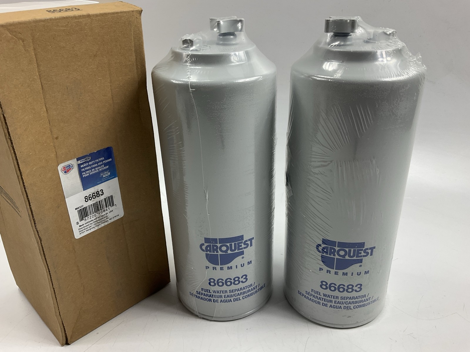 (2) Carquest 86683 Diesel Fuel Water Separator Filter Replaces PS10701 33683