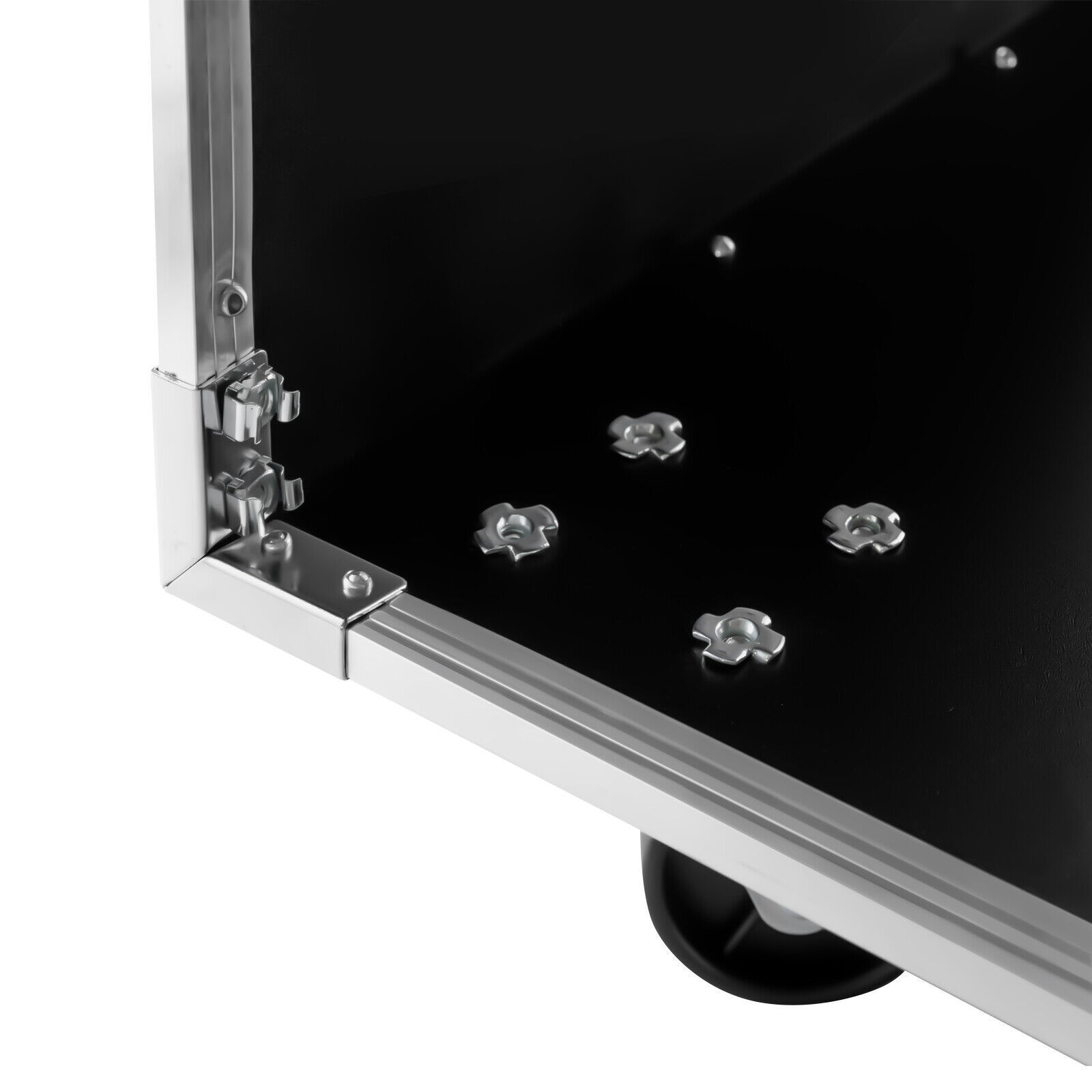 16U Cabinet Rolling Network Rack Audio Studio Video Telecom Equipment Rack Black