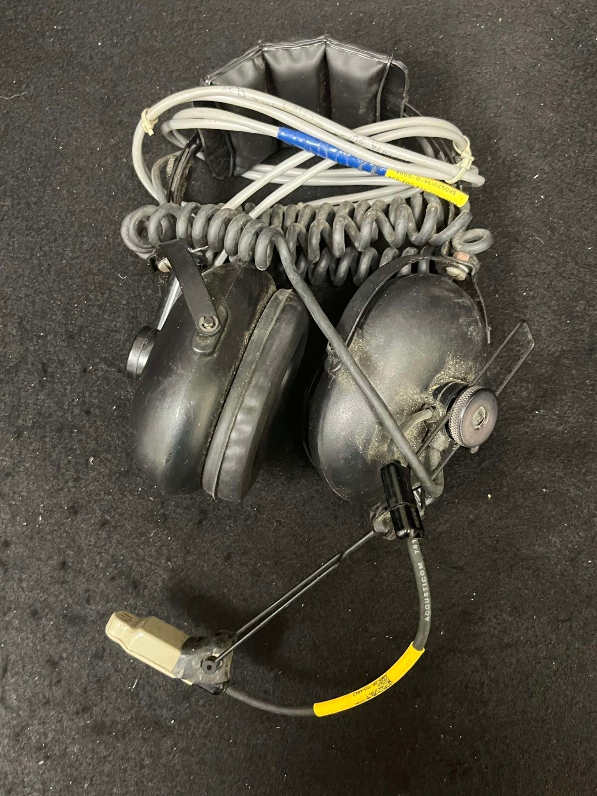 VINTAGE AVIATION HEADSET - HEADPHONES WITH MICROPHONE