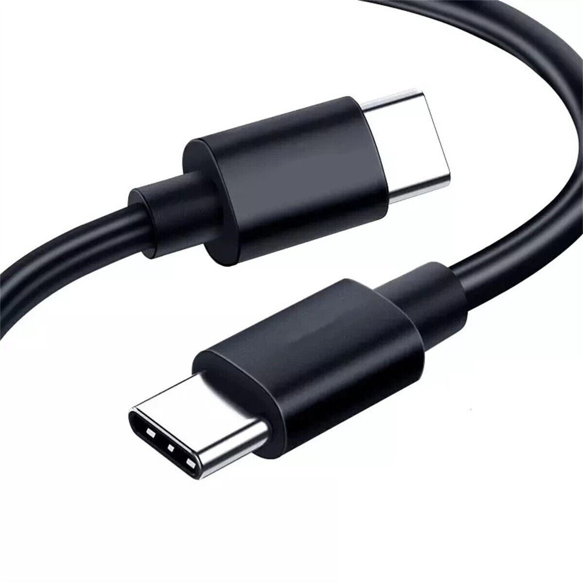 USB-C to USB C Type-C Fast Charging Data SYNC Charger Cable Cord 6 inch black