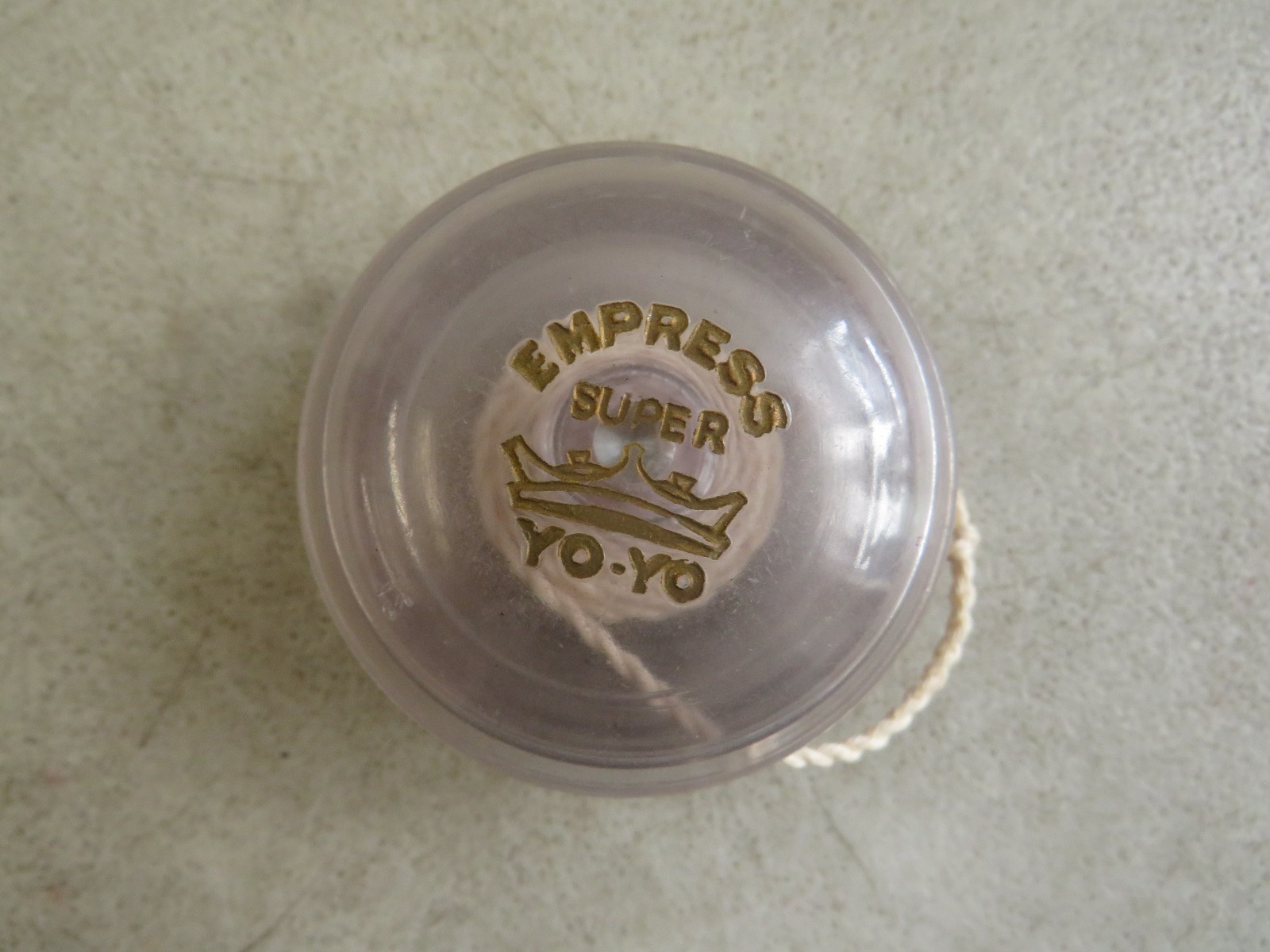 Vintage Empress Super Yo-Yo Clear Plastic 2"