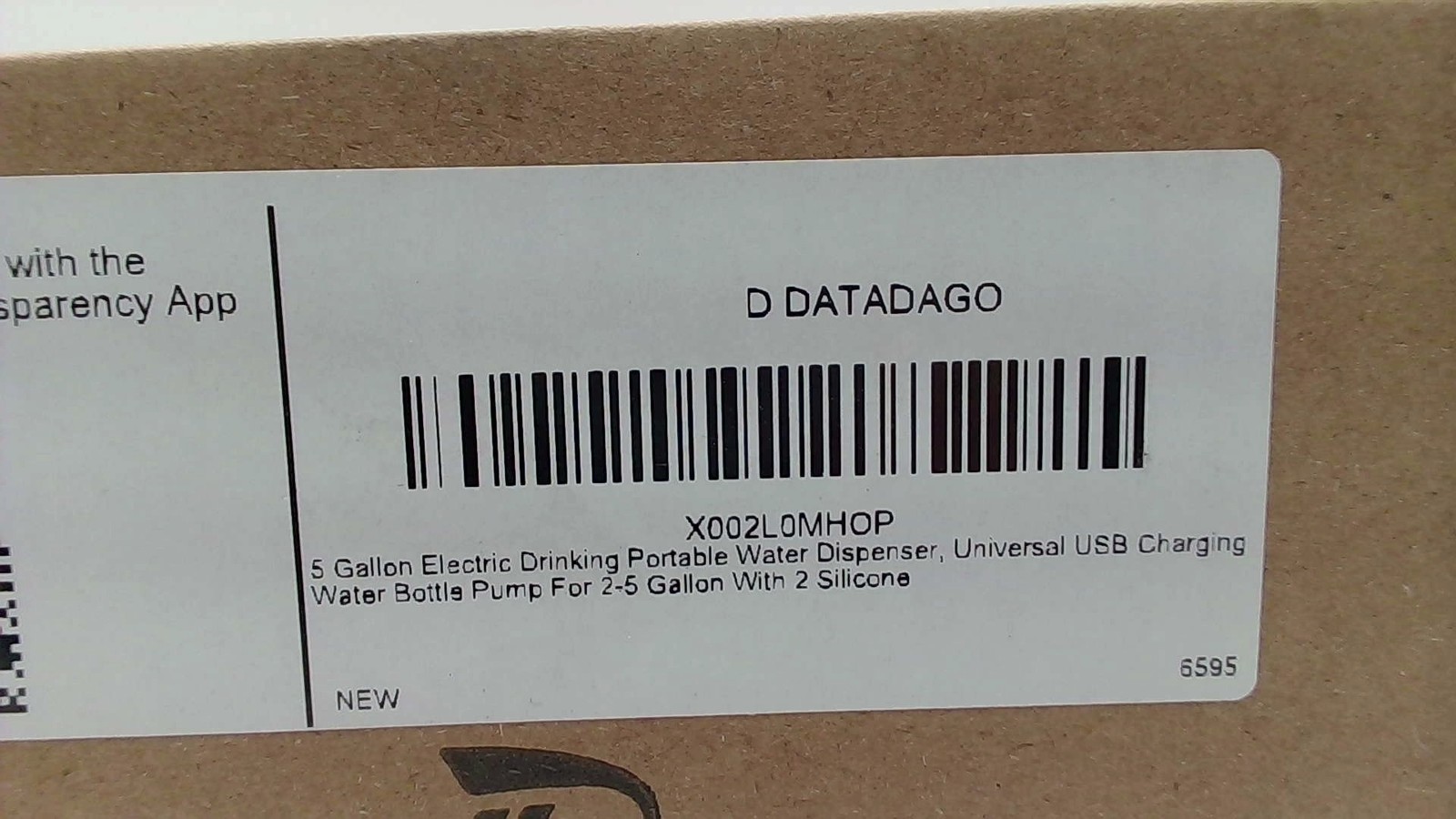D DATADAGO 5 Gallon Drinking Portable USB Charging Water Dispenser Pump Black