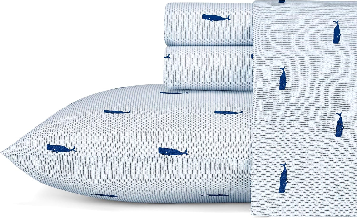 Nautica - Twin Size Sheet Set, Crisp Cotton Percale Bedding with Matching Pillow