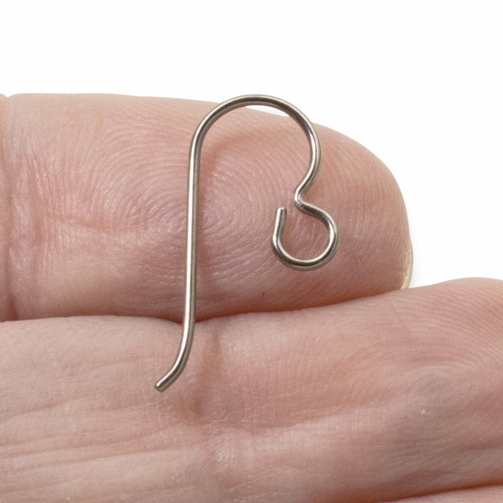 Titanium Ear Wires 50-Pack, Hypoallergenic Earring Hooks USA Made Sensitive Ears