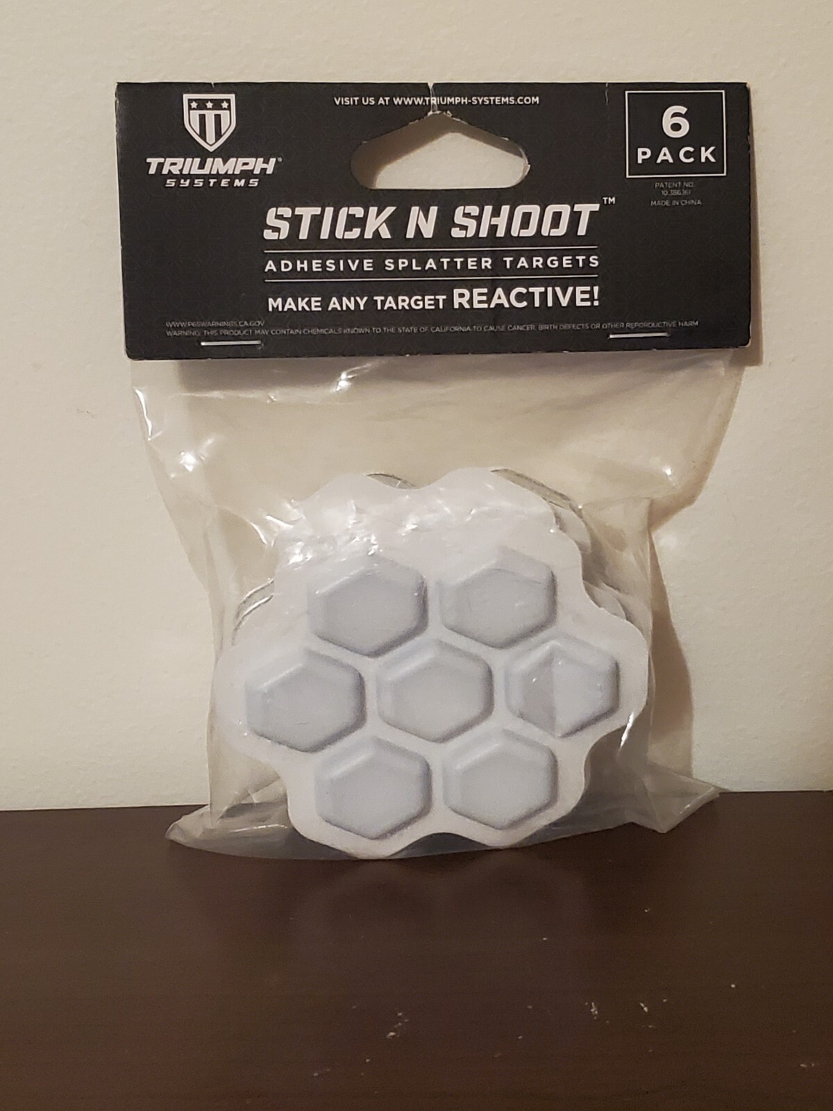 Triumph Systems Stick N Shoot Adhesive Splatter Targets 6-Pack