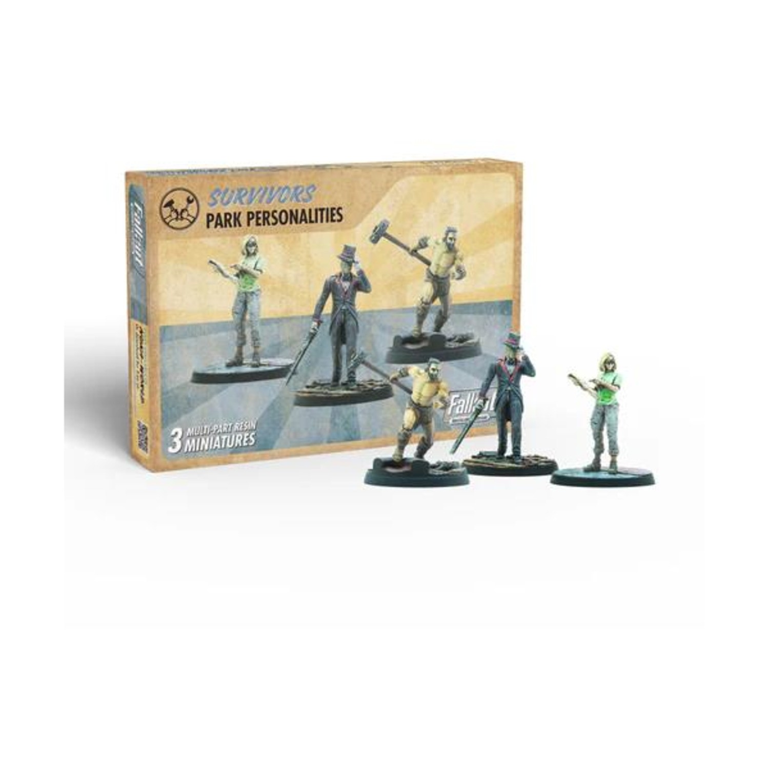 Modiphius Fallout - Wasteland Warfare 32  Survivors - Park Personalit SW (New)